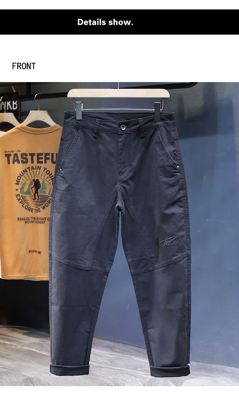 Mens Baggy Pants Harem Loose Fit Stretch Men Casual Pants Patchwork Fashion Men's Clothing Trousers Oversized Tapered Man Kpop