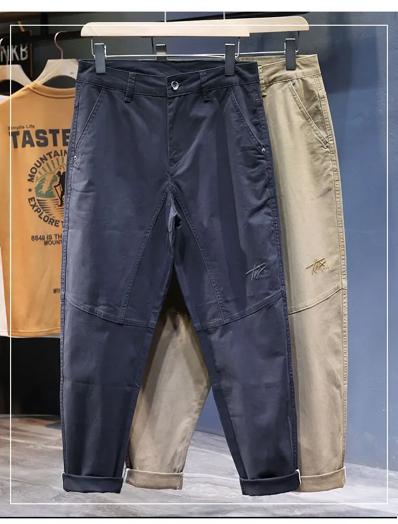 Mens Baggy Pants Harem Loose Fit Stretch Men Casual Pants Patchwork Fashion Men's Clothing Trousers Oversized Tapered Man Kpop