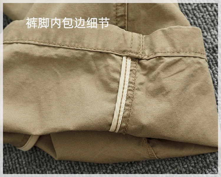 Summer thin casual pants men's straight straight tube loose conical overalls all cotton wash re-engraved purple mark daddy pants