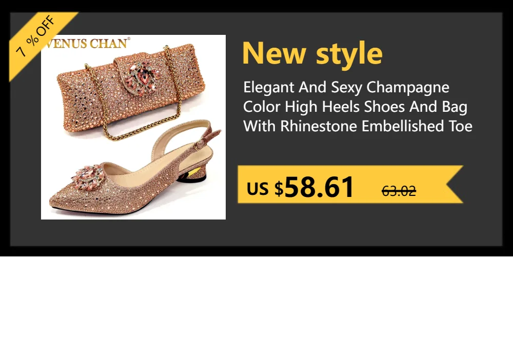 Venus Chan Pointed Toe Heels for Women 2023 Elegant Party Wine Color Full Diamond Pumps Italian Shoes and Bags Matching Set