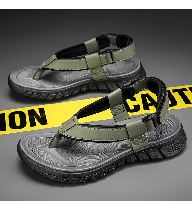 Men's Simple Casual Sandals Summer Outdoor Anti Slip Wear-Resisting Comfort Beach Shoes Breathable Fashion Male Walking Slippers