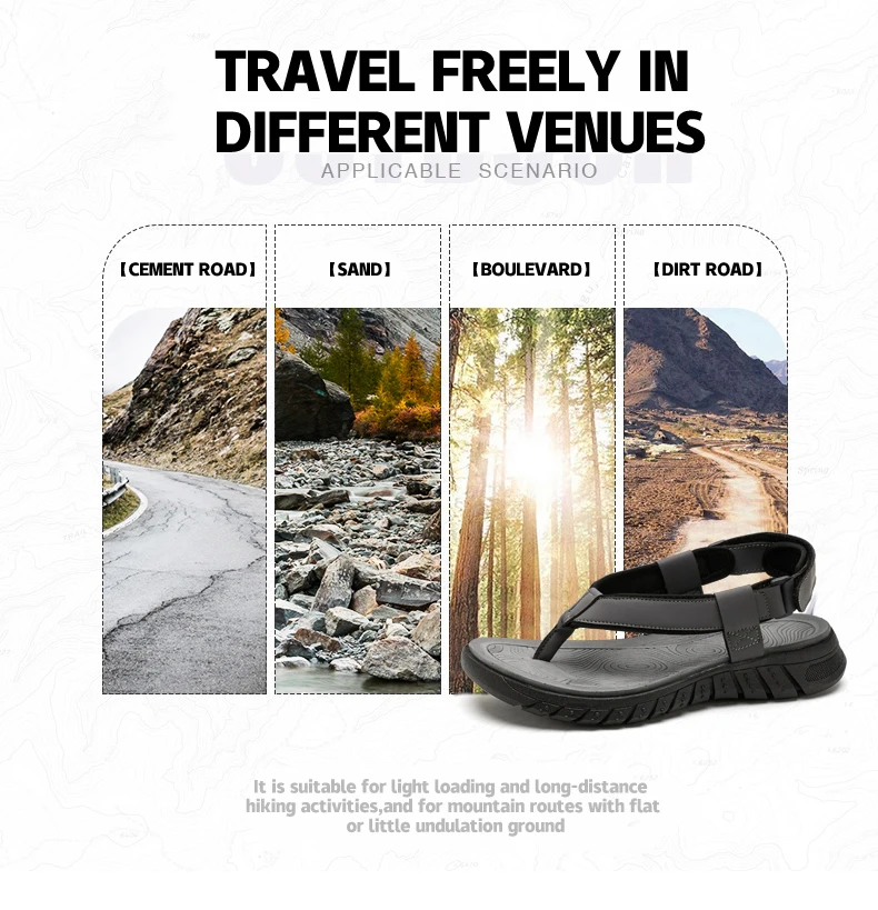 Men's Simple Casual Sandals Summer Outdoor Anti Slip Wear-Resisting Comfort Beach Shoes Breathable Fashion Male Walking Slippers