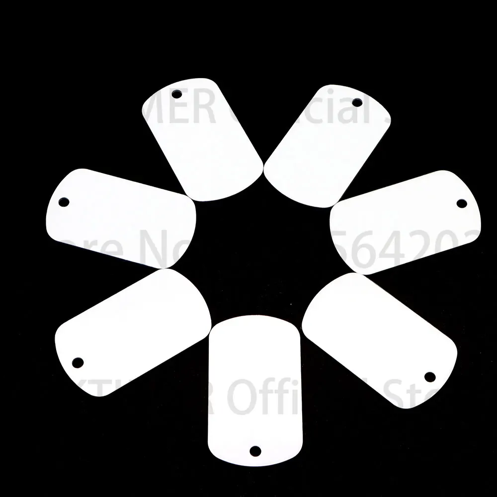 Wholesale 100Pcs Sublimation Keychian Custom Personalized Identity Tag Dog ID Tags DIY For Men Pendant Collar Accessories
