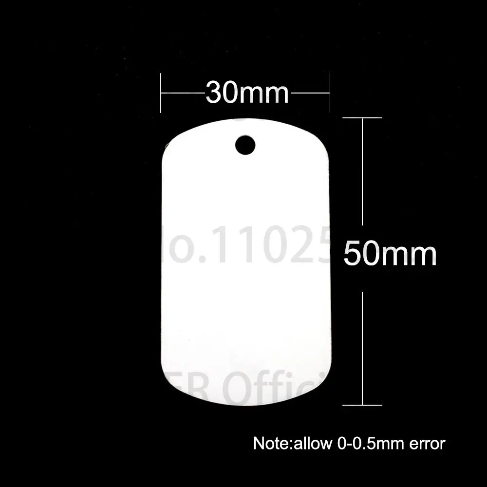 Wholesale 100Pcs Sublimation Keychian Custom Personalized Identity Tag Dog ID Tags DIY For Men Pendant Collar Accessories