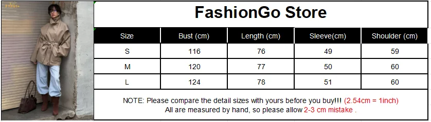 Lace Up Stand Collar Trench Coat Women Chic Lapel Single Breasted Waist Cinching Lady Autumn Commute Street Coats