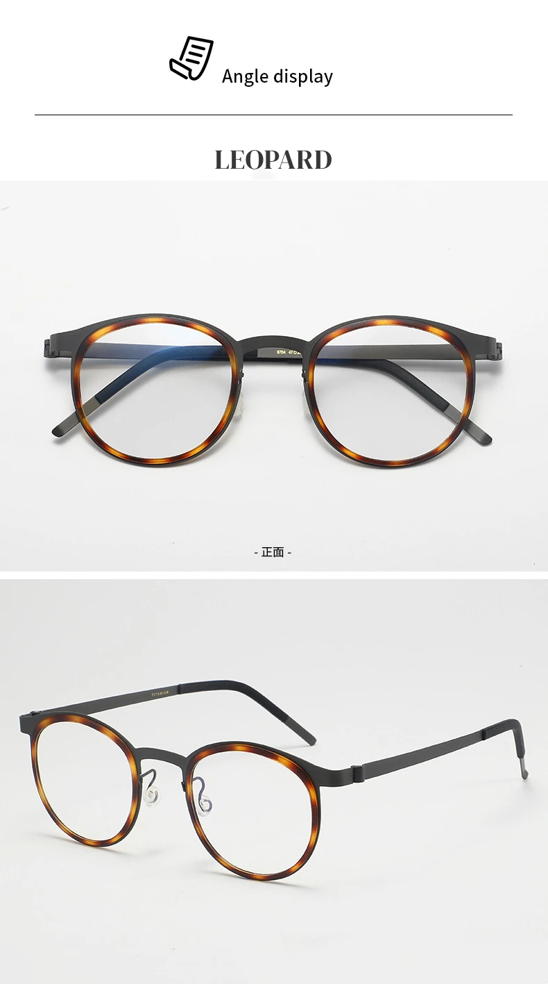 High Quality Pure Titanium Photochromic Anti Blue Light Reading Glasses for Men Woman with Oval Brand Design Presbyopia Glasses