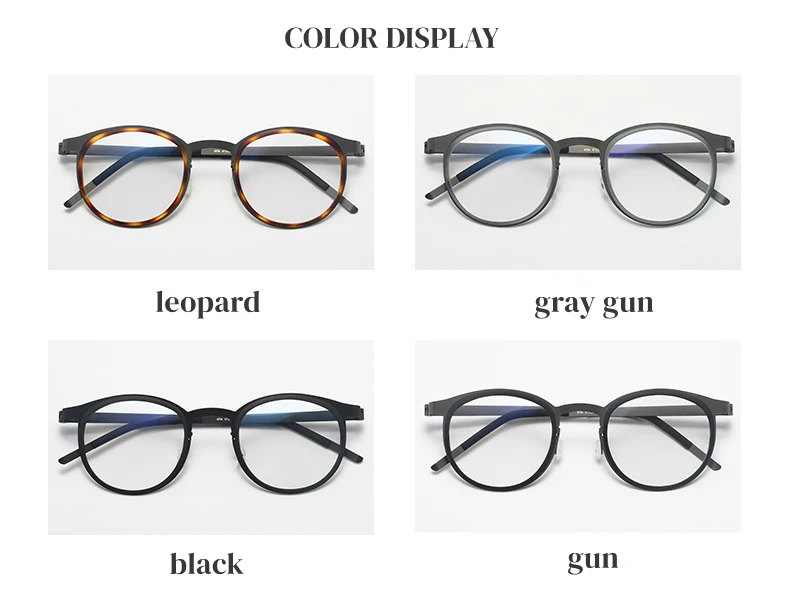 High Quality Pure Titanium Photochromic Anti Blue Light Reading Glasses for Men Woman with Oval Brand Design Presbyopia Glasses