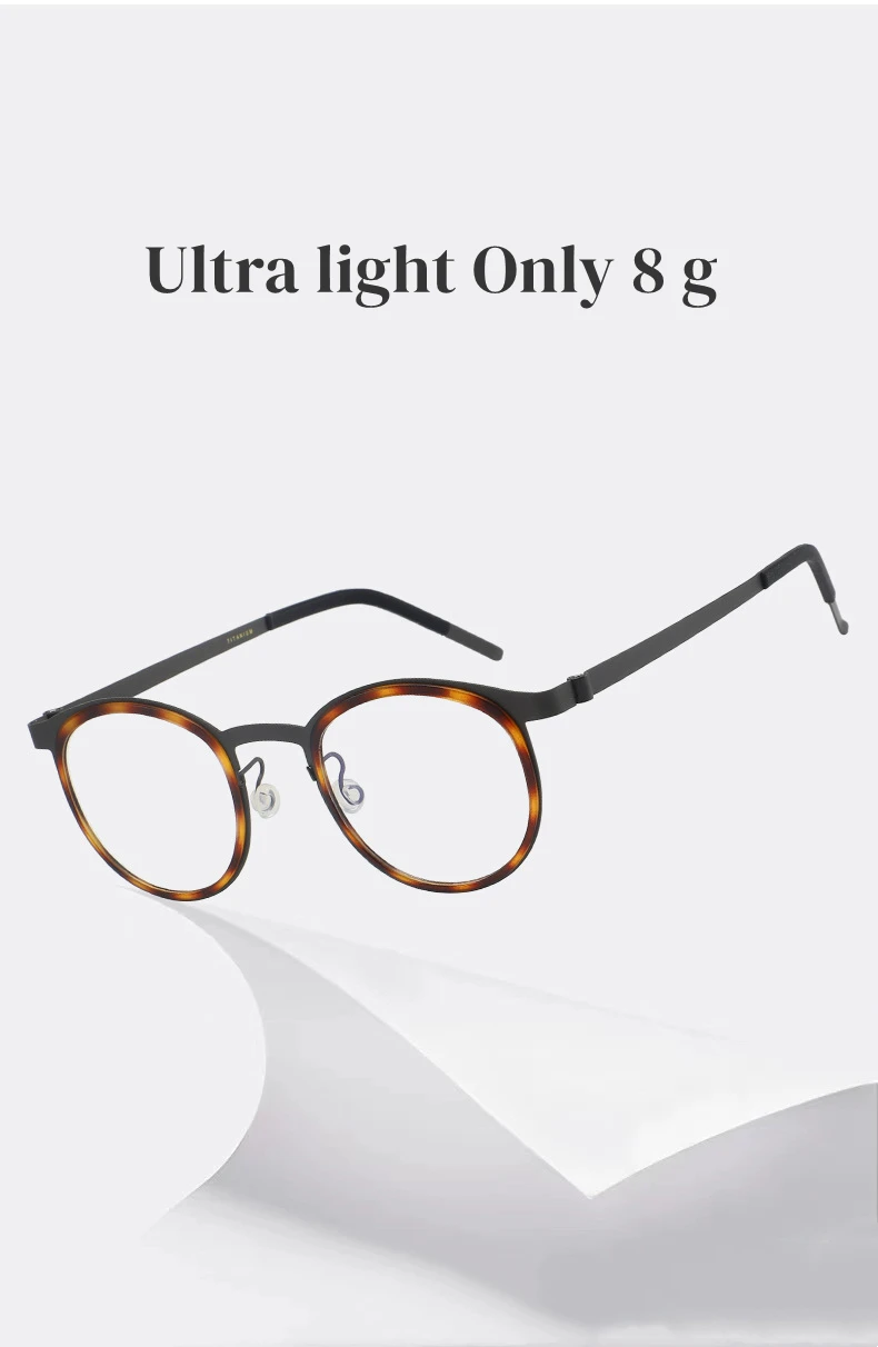 High Quality Pure Titanium Photochromic Anti Blue Light Reading Glasses for Men Woman with Oval Brand Design Presbyopia Glasses