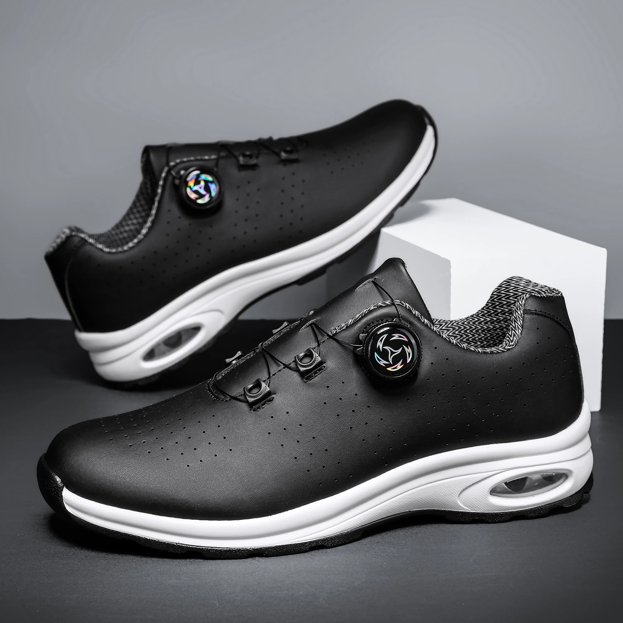 Simple Nen's Casual shoes, With Comfortable and Breathable design, Air-cushioned sole, Suitable for Outdoor Cycling and Golfing.