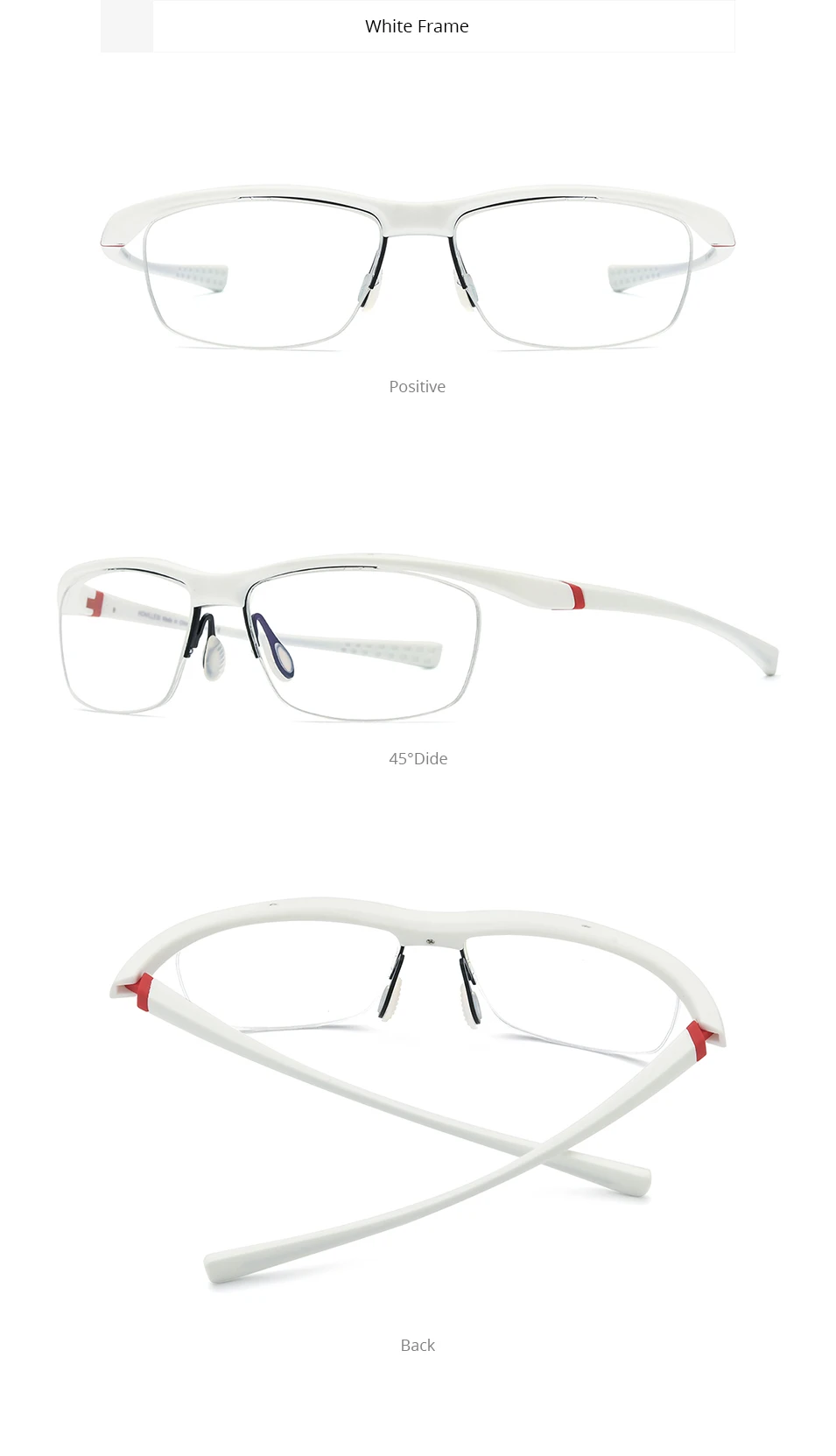 FONEX HONILLESI TR90 Glasses Frame Men Brand Designer Semi Rimless Ultralight Bicycle Eyeglasses Half Rim Sports Eyewear 7027