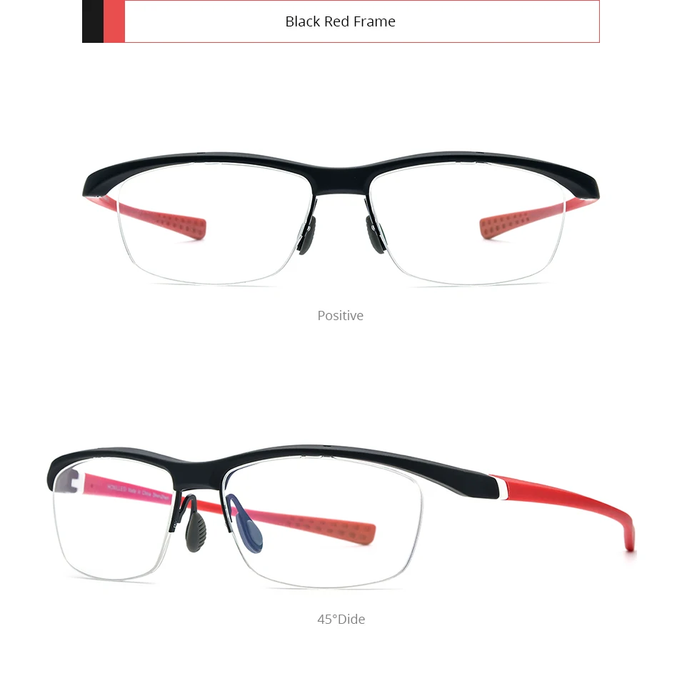 FONEX HONILLESI TR90 Glasses Frame Men Brand Designer Semi Rimless Ultralight Bicycle Eyeglasses Half Rim Sports Eyewear 7027