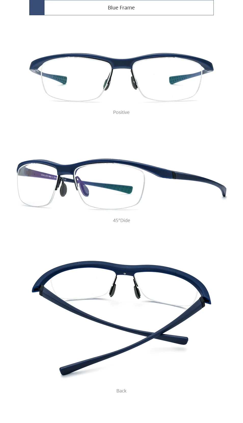 FONEX HONILLESI TR90 Glasses Frame Men Brand Designer Semi Rimless Ultralight Bicycle Eyeglasses Half Rim Sports Eyewear 7027