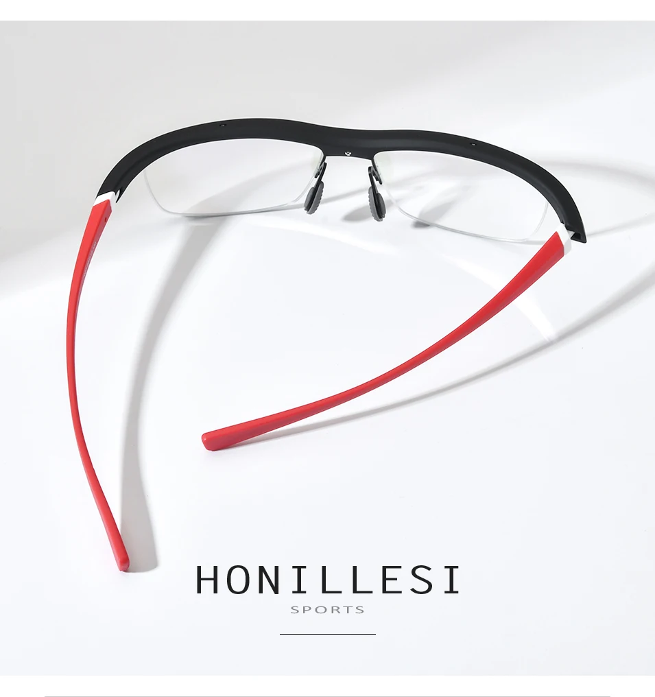 FONEX HONILLESI TR90 Glasses Frame Men Brand Designer Semi Rimless Ultralight Bicycle Eyeglasses Half Rim Sports Eyewear 7027