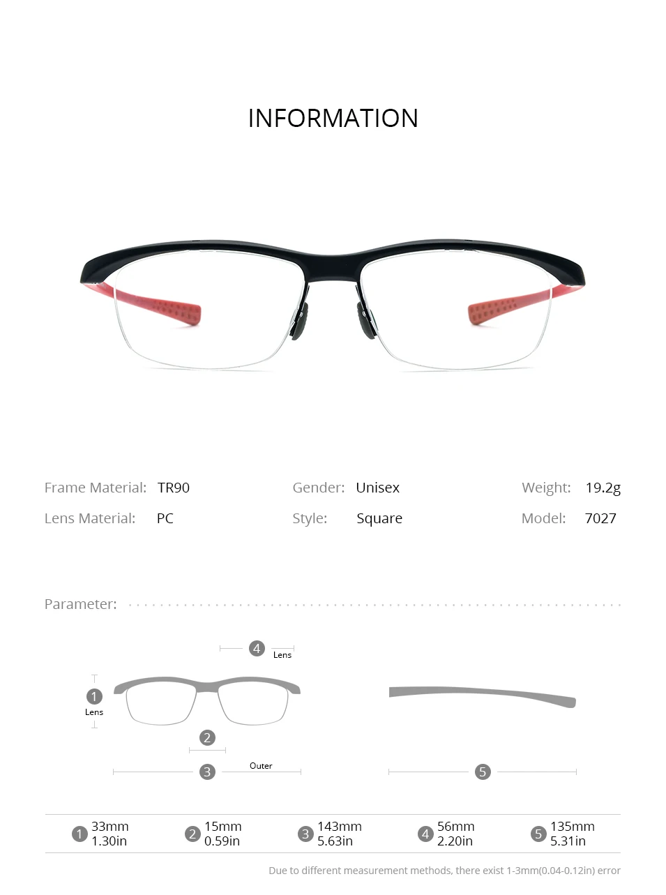 FONEX HONILLESI TR90 Glasses Frame Men Brand Designer Semi Rimless Ultralight Bicycle Eyeglasses Half Rim Sports Eyewear 7027