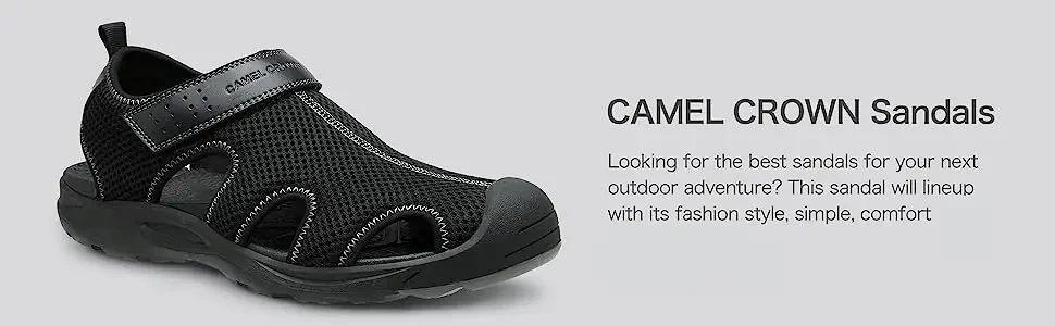 GOLDEN CAMEL Men's Summer Sandals Mesh Closed-Toe Beach Sandal Treking Water Hiking Shoes for Men 2023 New Outdoor Waterproof