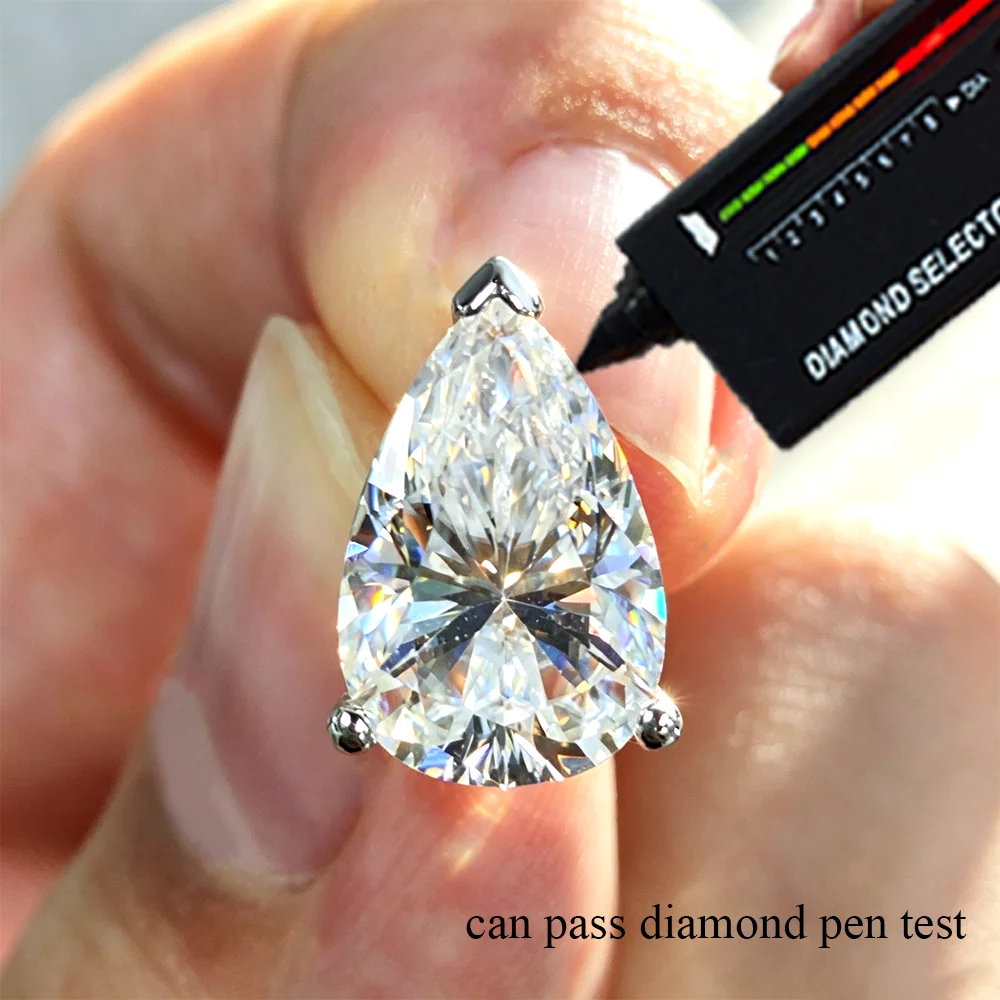 COSYA D Color 1-4CT Pear Cut Moissanite Earrings for Women S925 Silver Plated 18K Gold Waterdrop Diamond Dainty Fine Jewelry