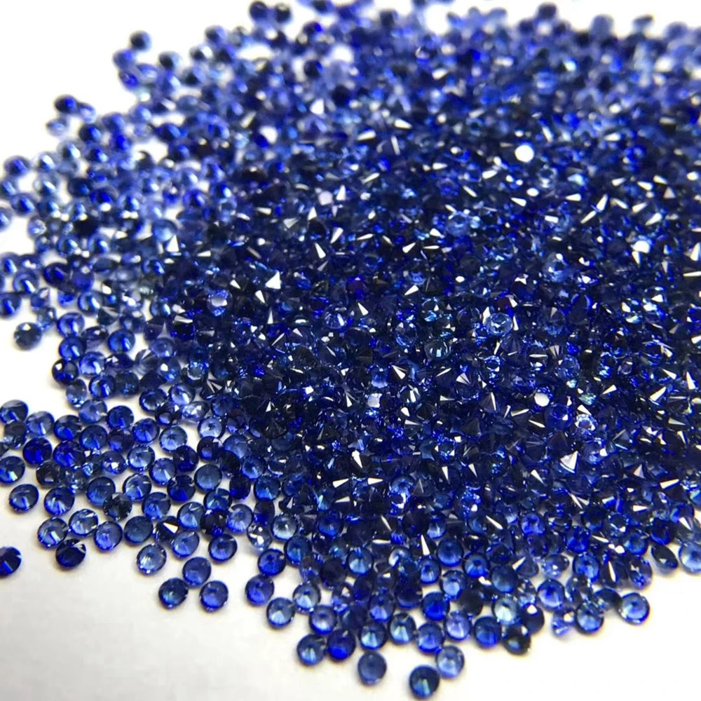 Mosangna A Quality Brilliant Cut Round 0.8-3mm 100% Natural Red Ruby Blue Sapphire Pirce Per Carat