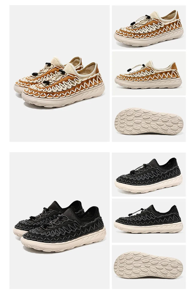 Summer Hand-woven Men's Sandals Fashion Men Casual Shoes Brand Designer Men Sneakers High Quality Beach Sandals Men Shoes