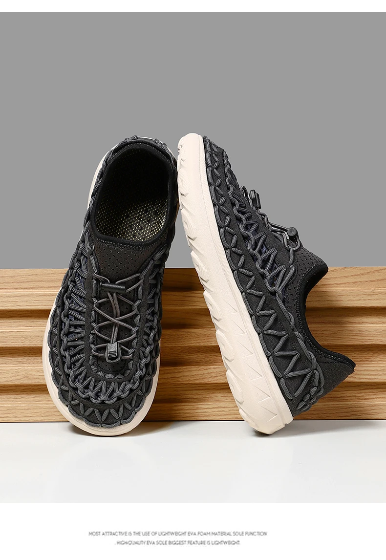 Summer Hand-woven Men's Sandals Fashion Men Casual Shoes Brand Designer Men Sneakers High Quality Beach Sandals Men Shoes