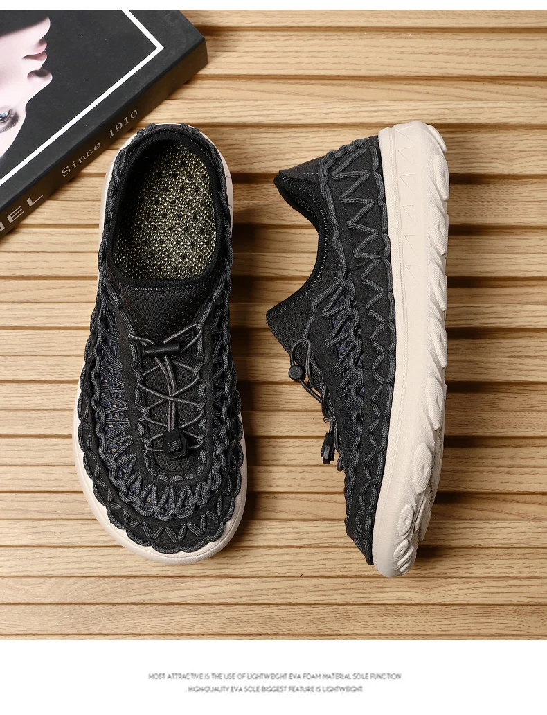 Summer Hand-woven Men's Sandals Fashion Men Casual Shoes Brand Designer Men Sneakers High Quality Beach Sandals Men Shoes