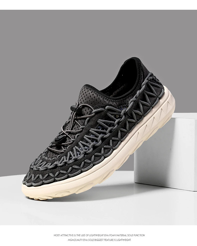 Summer Hand-woven Men's Sandals Fashion Men Casual Shoes Brand Designer Men Sneakers High Quality Beach Sandals Men Shoes
