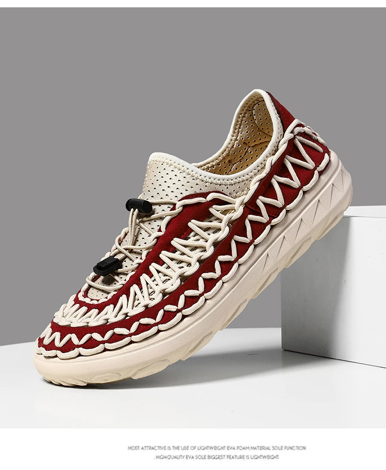 Summer Hand-woven Men's Sandals Fashion Men Casual Shoes Brand Designer Men Sneakers High Quality Beach Sandals Men Shoes