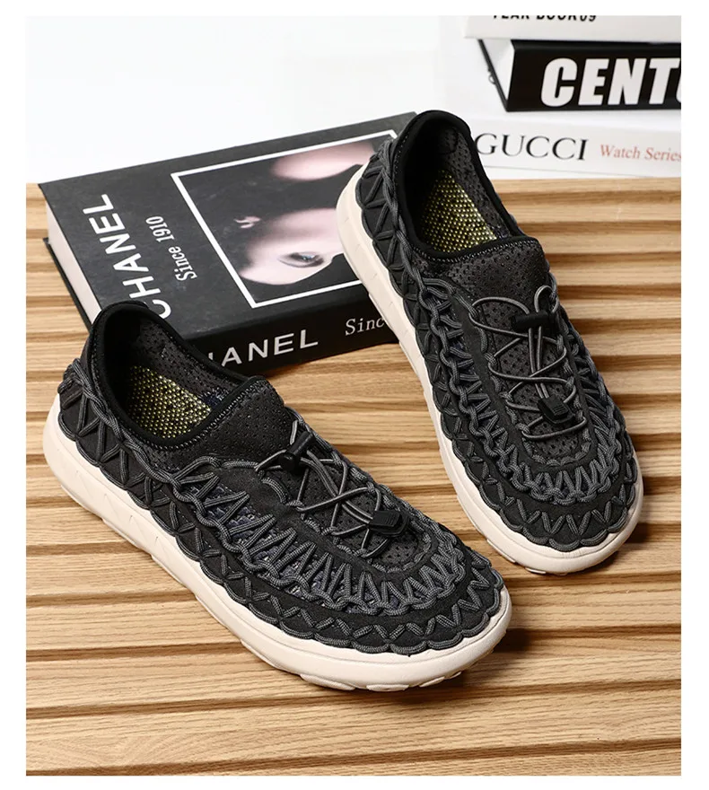 Summer Hand-woven Men's Sandals Fashion Men Casual Shoes Brand Designer Men Sneakers High Quality Beach Sandals Men Shoes