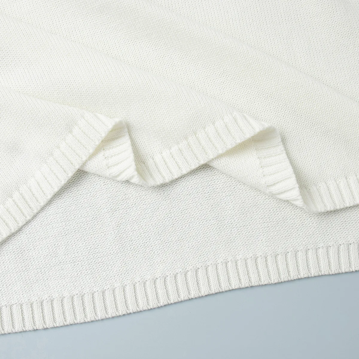 Original Backless O-neck Cotton Knit Sweater Autumn and Winter Women Simple Loose Soft Warm Elastic Daily Office Casual Sweater