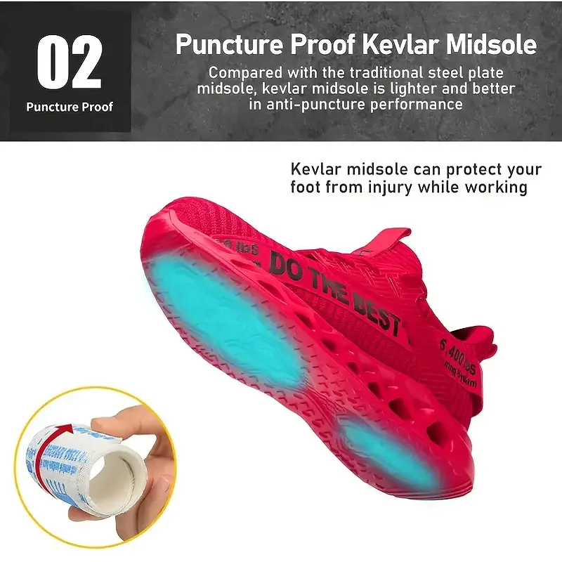 Safety Protective Mining Boots Men Steel Toe Safety Shoes Anti-smash Anti-puncture Function Work Shoes Fashion Multicolored