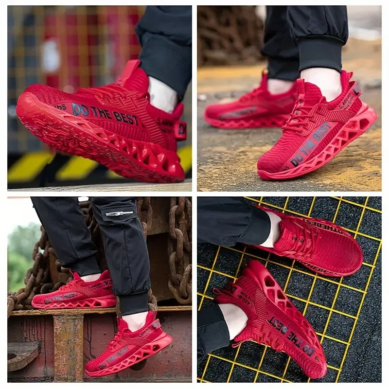 Safety Protective Mining Boots Men Steel Toe Safety Shoes Anti-smash Anti-puncture Function Work Shoes Fashion Multicolored