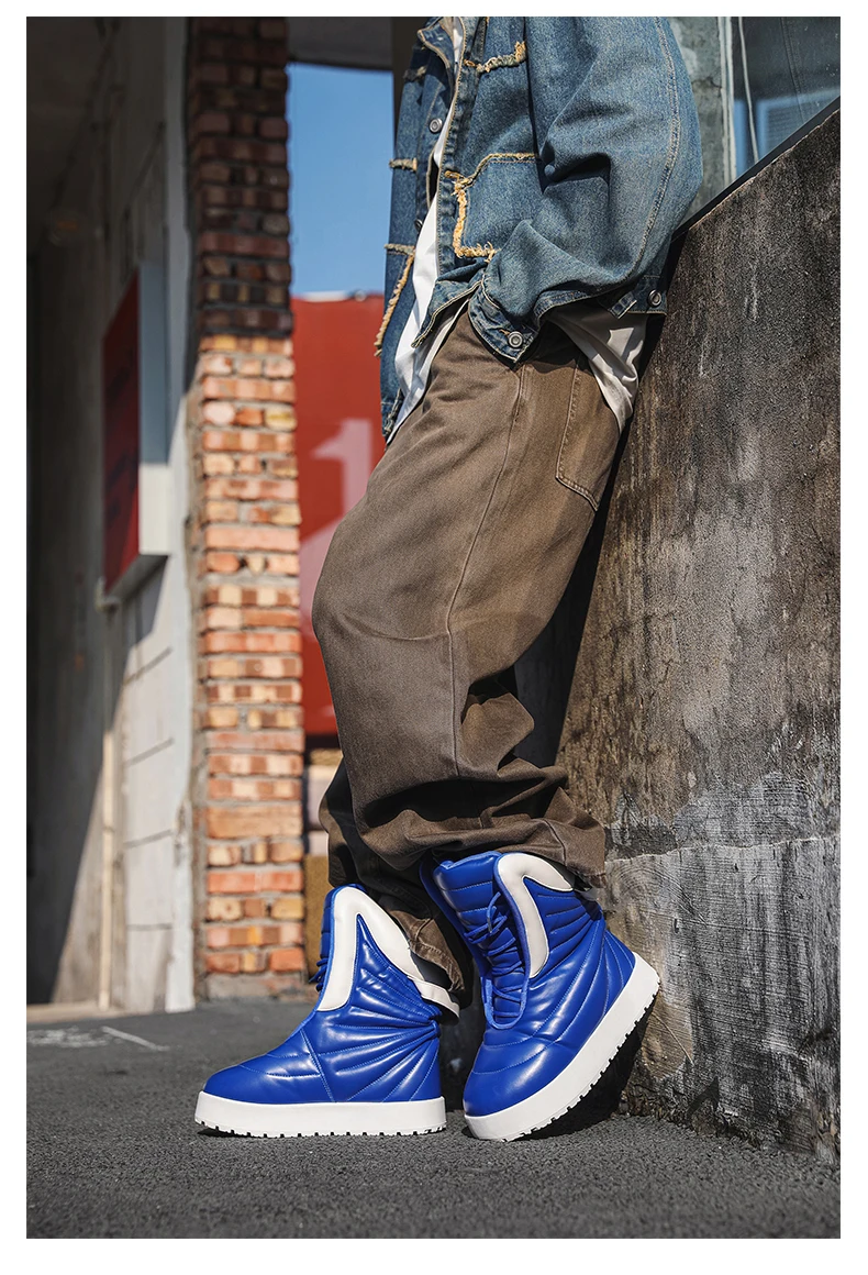 Men Boots 2025 New Winter Slippers Warm Men Shoes Waterproof Non-Slip Plush Sneakers Male Tenis Shoes Boots Men Sneakers Winter