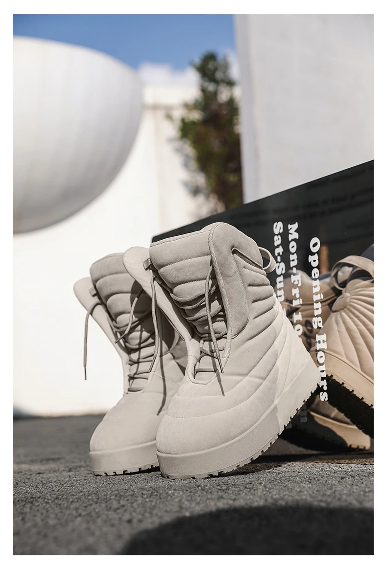 Men Boots 2025 New Winter Slippers Warm Men Shoes Waterproof Non-Slip Plush Sneakers Male Tenis Shoes Boots Men Sneakers Winter