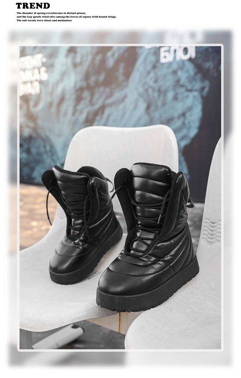 Men Boots 2025 New Winter Slippers Warm Men Shoes Waterproof Non-Slip Plush Sneakers Male Tenis Shoes Boots Men Sneakers Winter