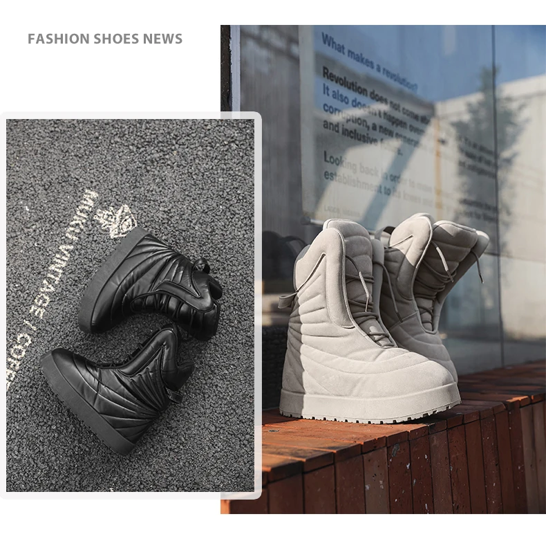 Men Boots 2025 New Winter Slippers Warm Men Shoes Waterproof Non-Slip Plush Sneakers Male Tenis Shoes Boots Men Sneakers Winter