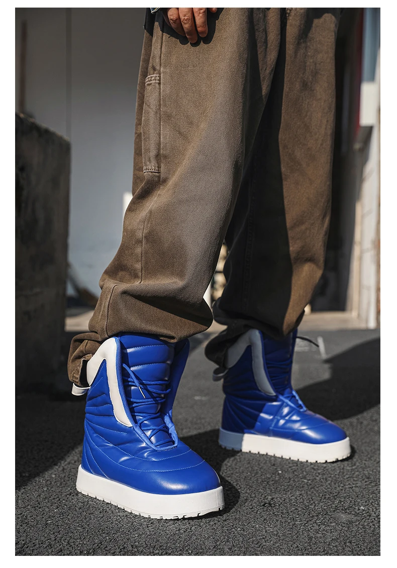 Men Boots 2025 New Winter Slippers Warm Men Shoes Waterproof Non-Slip Plush Sneakers Male Tenis Shoes Boots Men Sneakers Winter