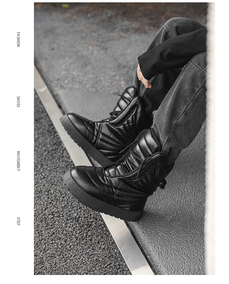 Men Boots 2025 New Winter Slippers Warm Men Shoes Waterproof Non-Slip Plush Sneakers Male Tenis Shoes Boots Men Sneakers Winter