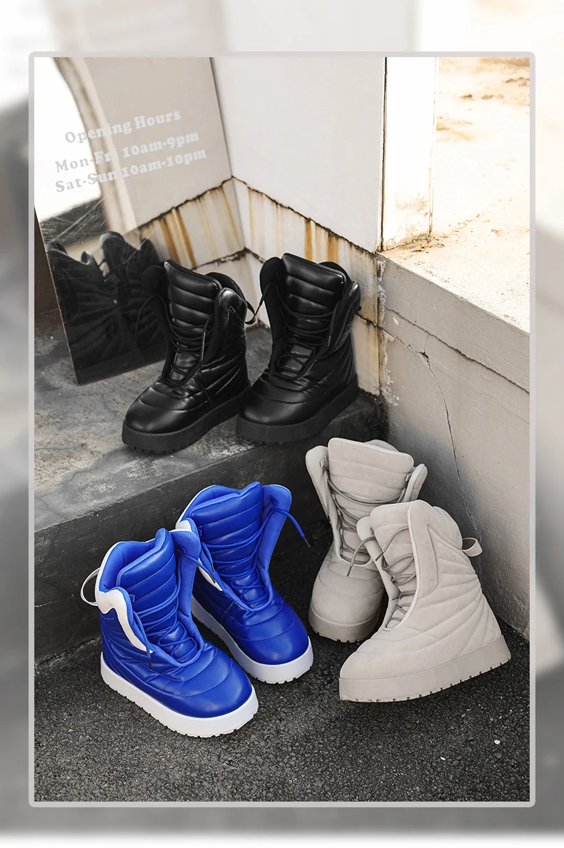 Men Boots 2025 New Winter Slippers Warm Men Shoes Waterproof Non-Slip Plush Sneakers Male Tenis Shoes Boots Men Sneakers Winter