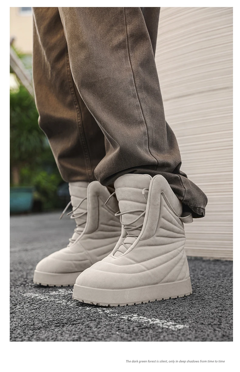 Men Boots 2025 New Winter Slippers Warm Men Shoes Waterproof Non-Slip Plush Sneakers Male Tenis Shoes Boots Men Sneakers Winter