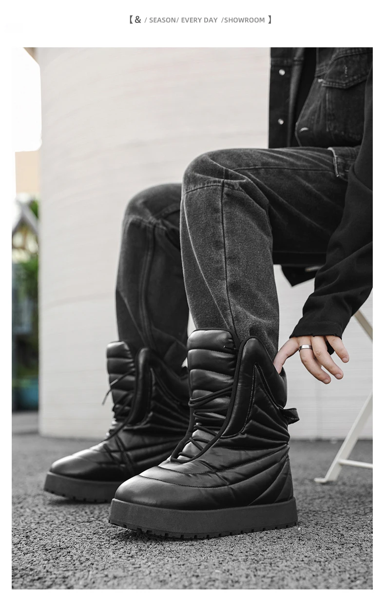Men Boots 2025 New Winter Slippers Warm Men Shoes Waterproof Non-Slip Plush Sneakers Male Tenis Shoes Boots Men Sneakers Winter