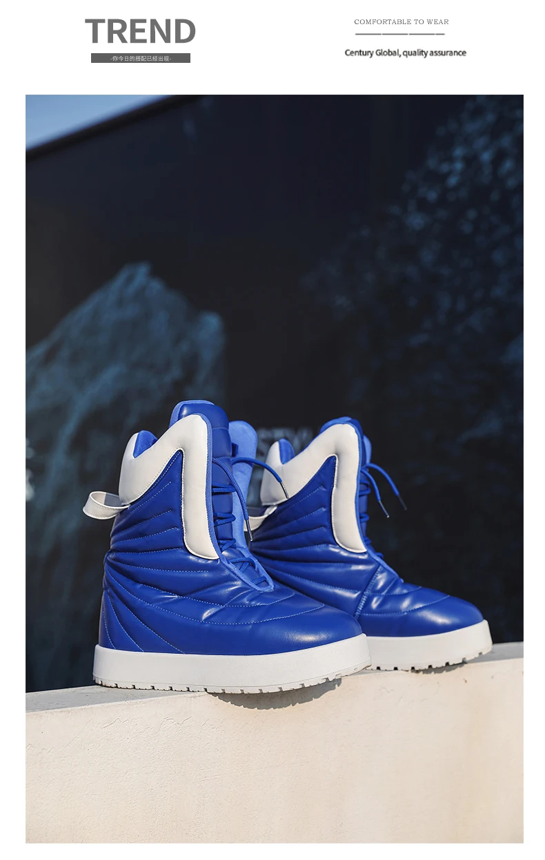 Men Boots 2025 New Winter Slippers Warm Men Shoes Waterproof Non-Slip Plush Sneakers Male Tenis Shoes Boots Men Sneakers Winter