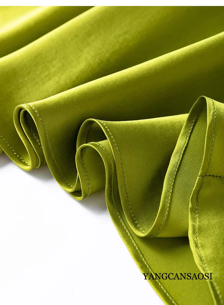 2026 Women's Fashion New 21MM 100% Natural Mulberry Silk Plain Satin Extended French Sexy Adjustable Shoulder Strap Solid Dress