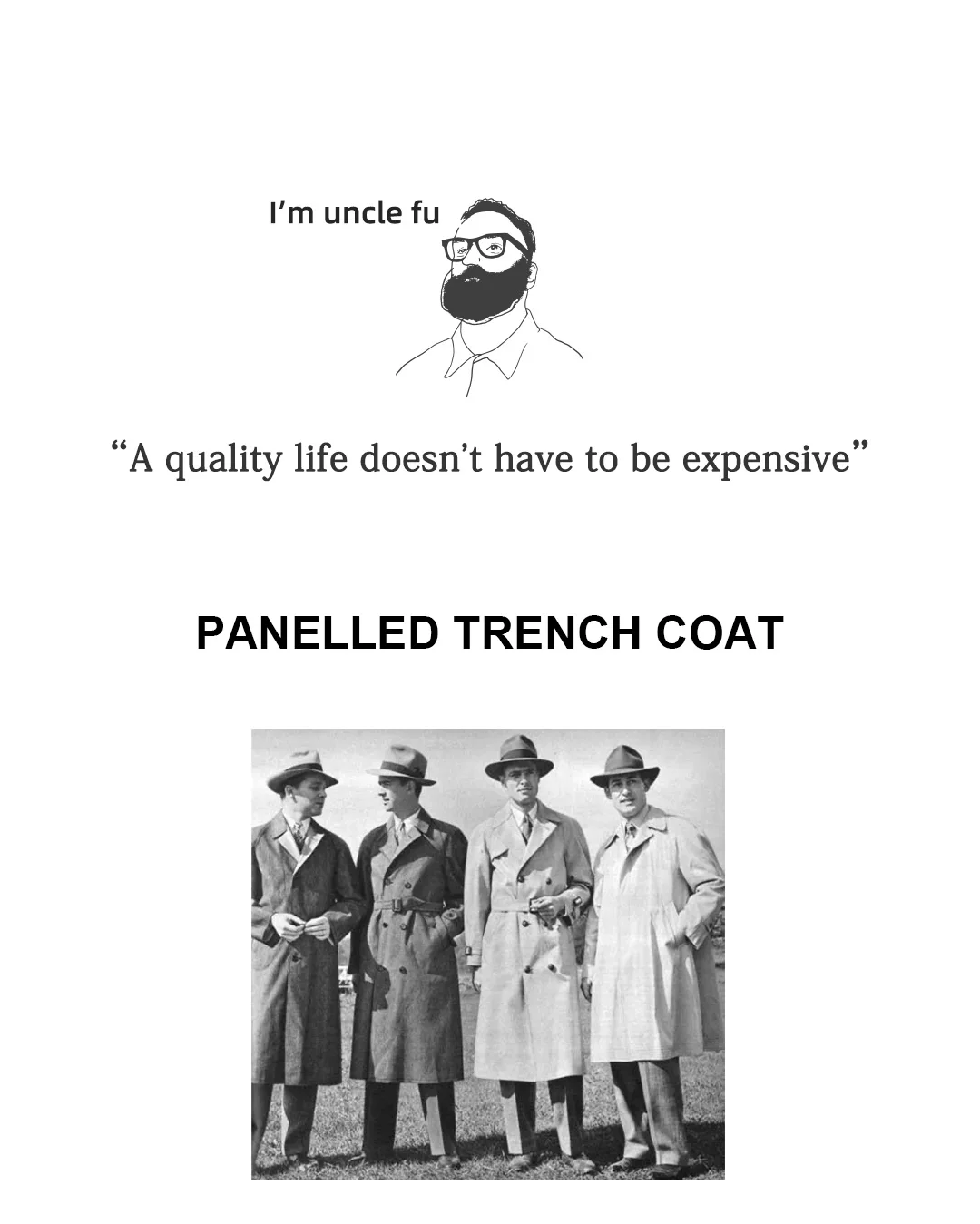 Maden Vintage Men‘s Military Green Trench Coat Mid-Length Corduroy Collar Pure Cotton Overcoat Single-Breasted Spring Autumn