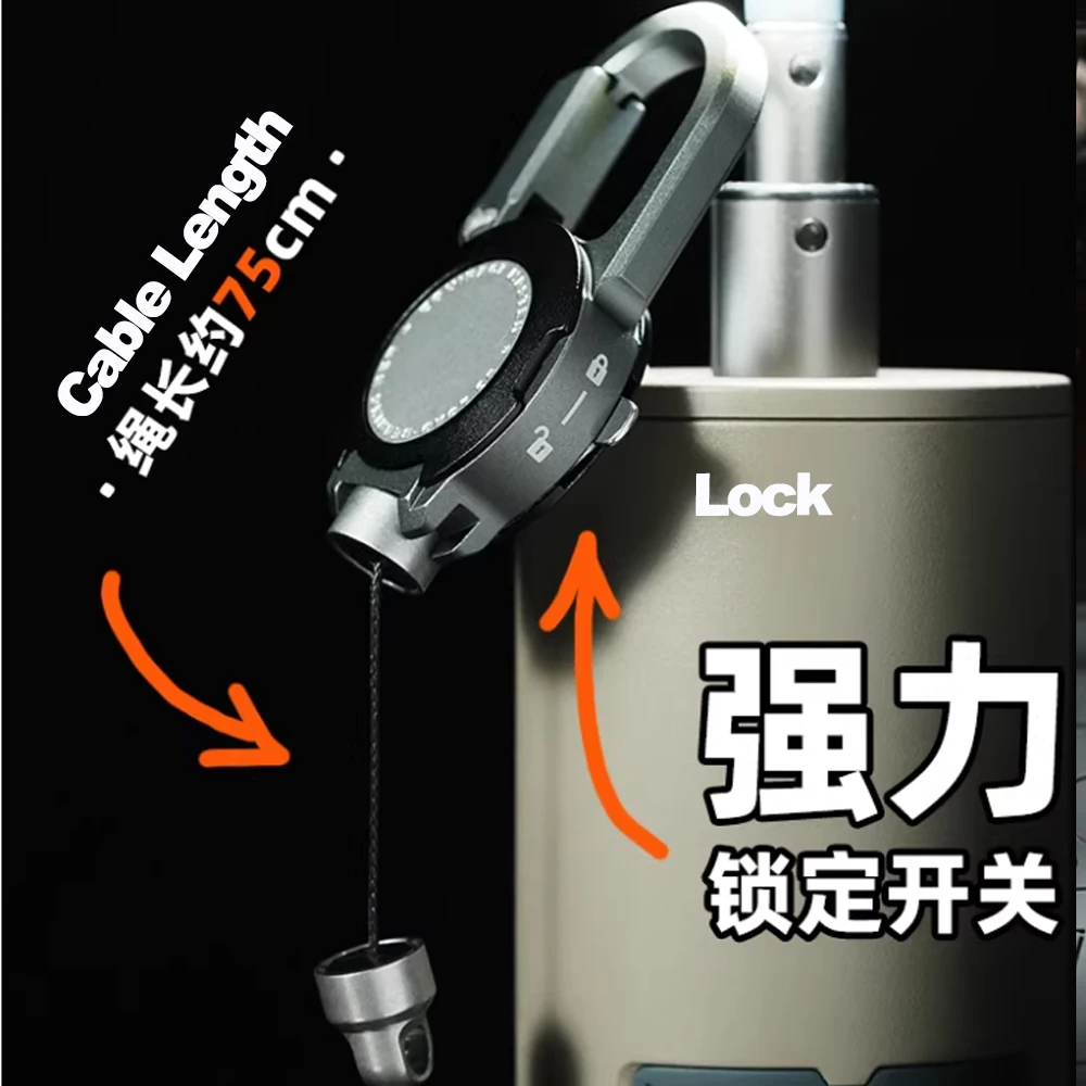 Retractable Keychains N52 Strong Magnet Quick Release for Action Camera Fishing Tools Mobile Phones Gift for Boyfriend