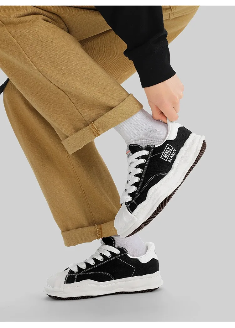 brand canvas shoes man designer shoes platform men's sneakers and casual shoes woman barefoot shoes on black white green yellow
