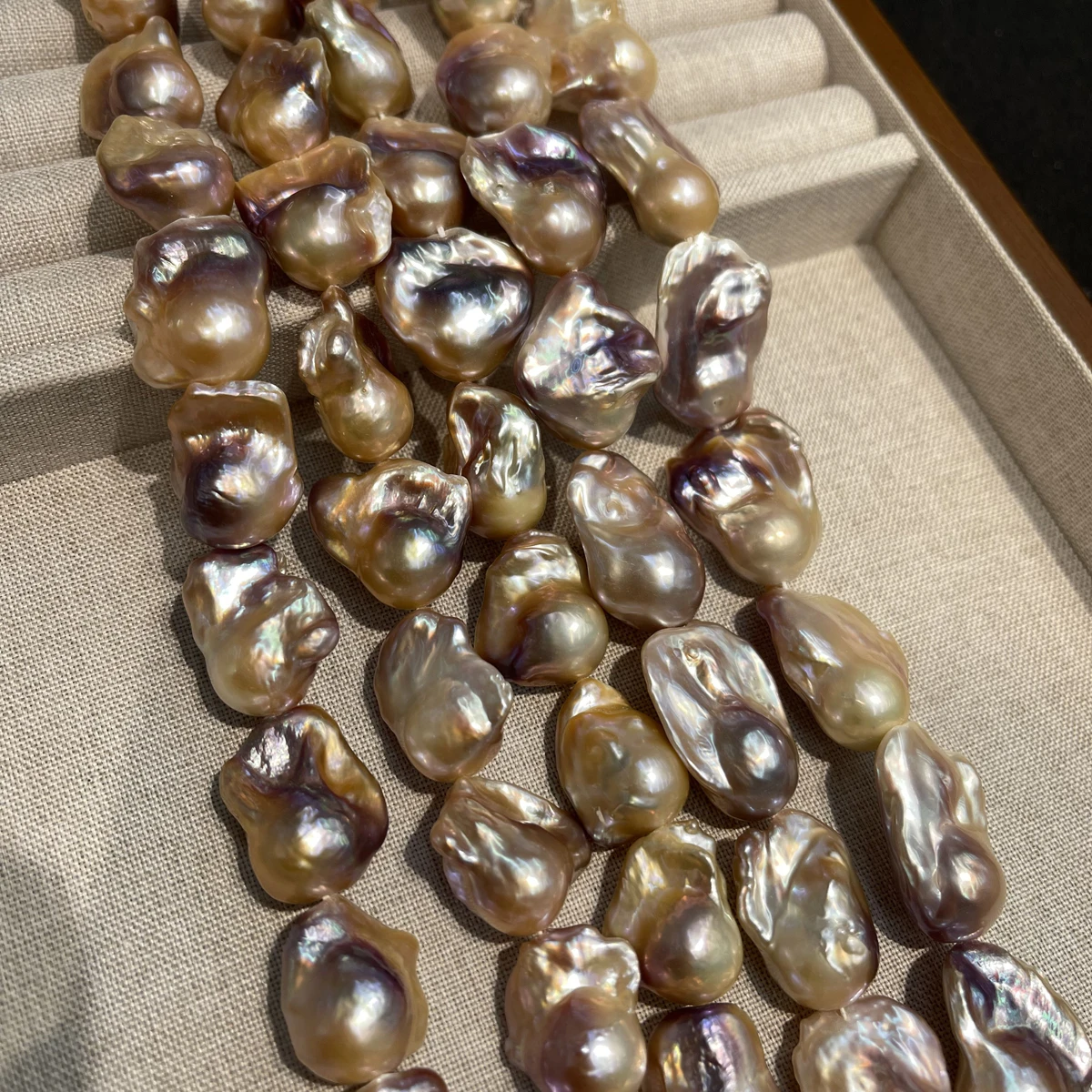 AAAAA Colorful Baroque Tail Beads High-Quality Natural Freshwater Pearls Beads for Jewelry Making DIY Necklaces Accessories 38cm