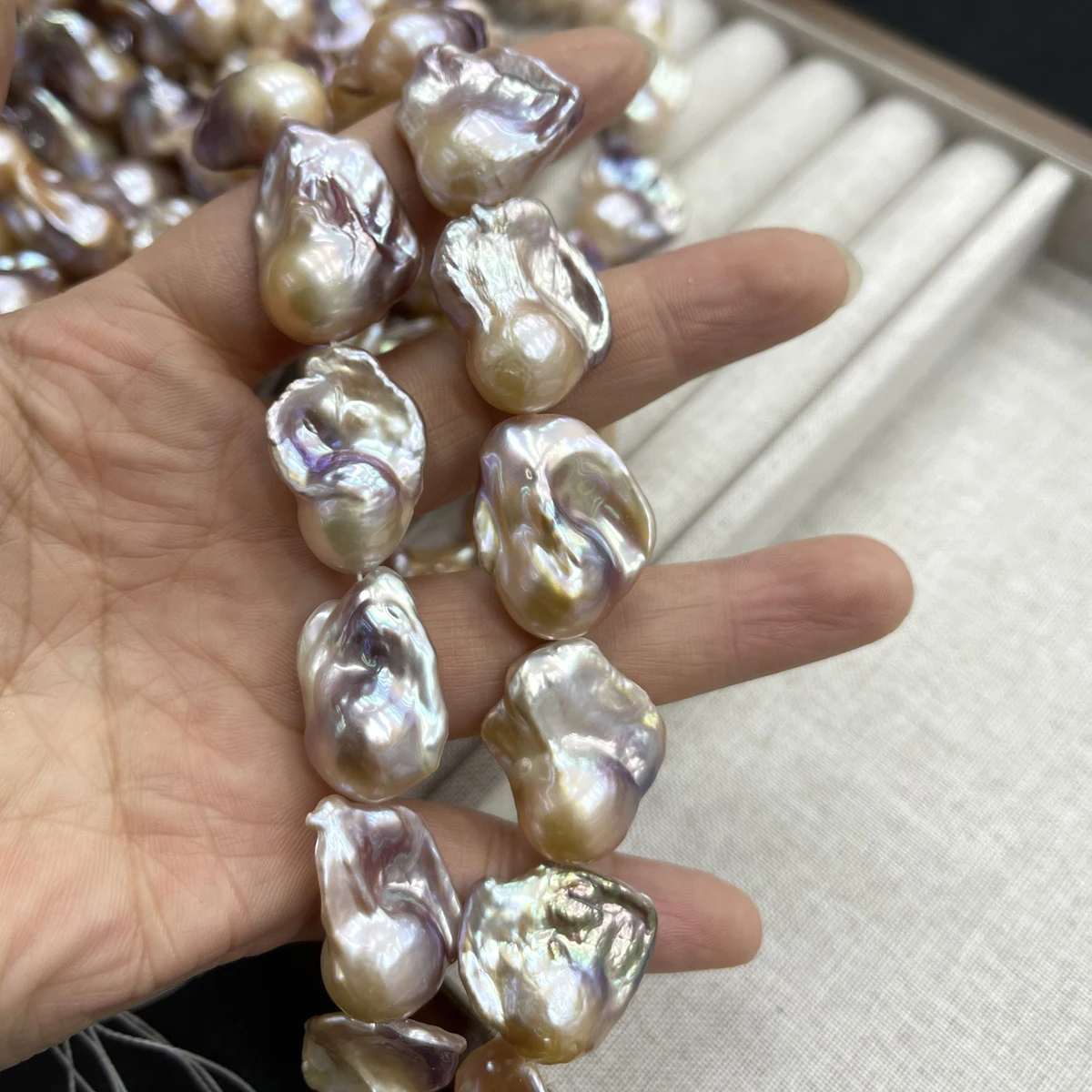 AAAAA Colorful Baroque Tail Beads High-Quality Natural Freshwater Pearls Beads for Jewelry Making DIY Necklaces Accessories 38cm