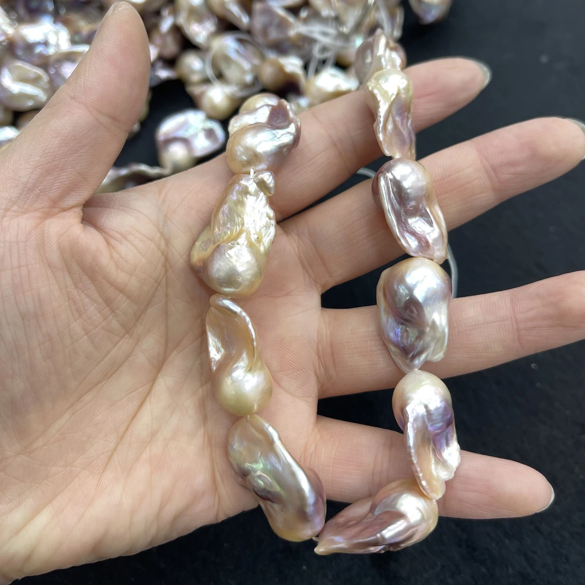 AAAAA Colorful Baroque Tail Beads High-Quality Natural Freshwater Pearls Beads for Jewelry Making DIY Necklaces Accessories 38cm