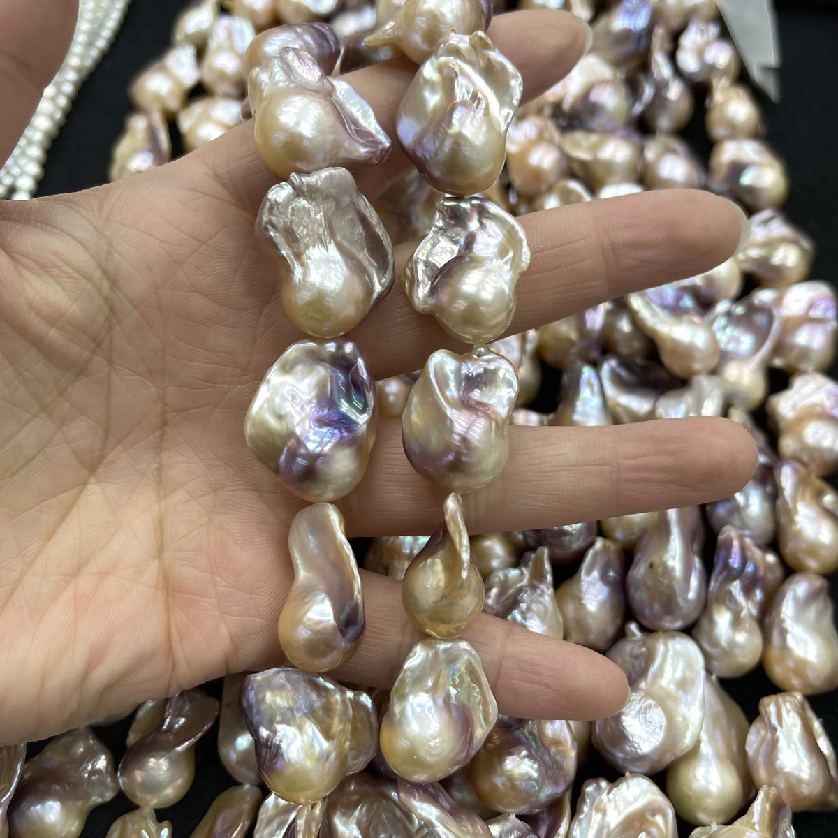 AAAAA Colorful Baroque Tail Beads High-Quality Natural Freshwater Pearls Beads for Jewelry Making DIY Necklaces Accessories 38cm