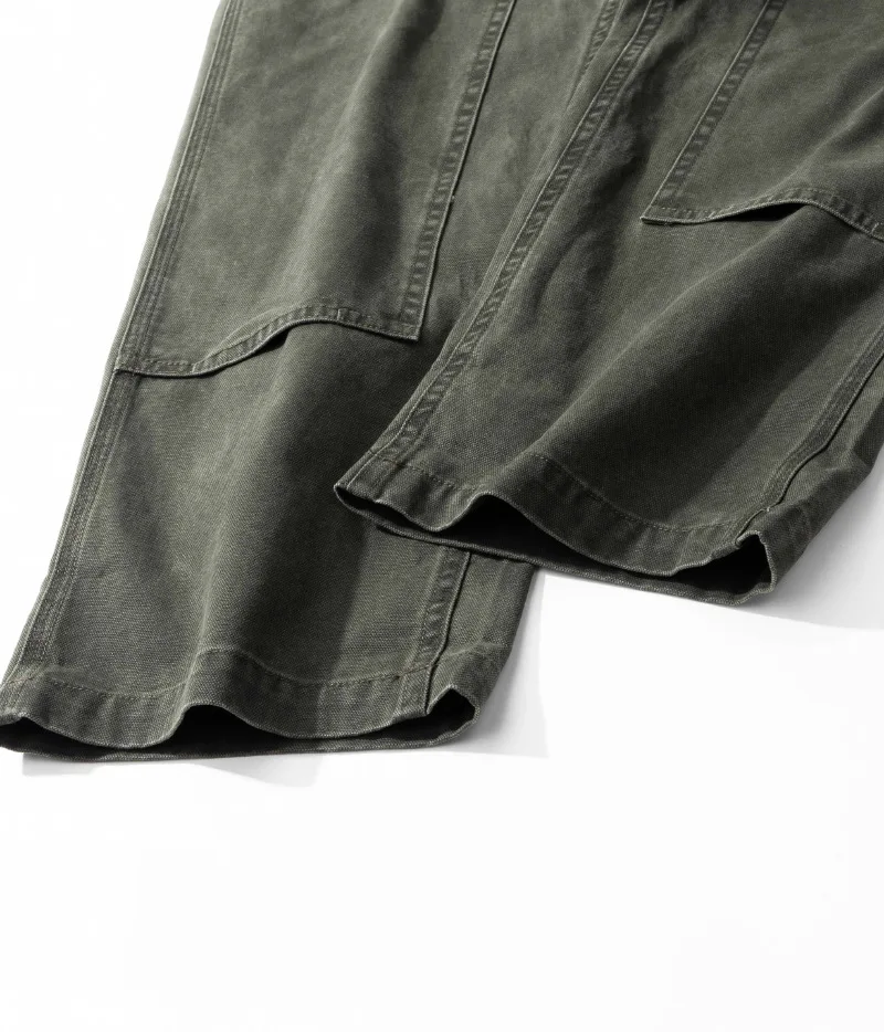 OKONKWO B01 Lumberjack Striped Canvas Full Length Casual Work Pants Durable Everyday Wear Fashionable Outdoor Trouser for Men