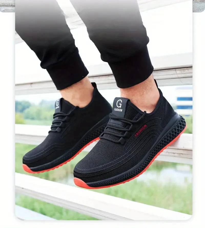 Anti-Smash Puncture-Proof Indestructible Mining Boots Steel Toe Safety Shoes Men Rubber Sole Safety Work Boots For Men Shoes